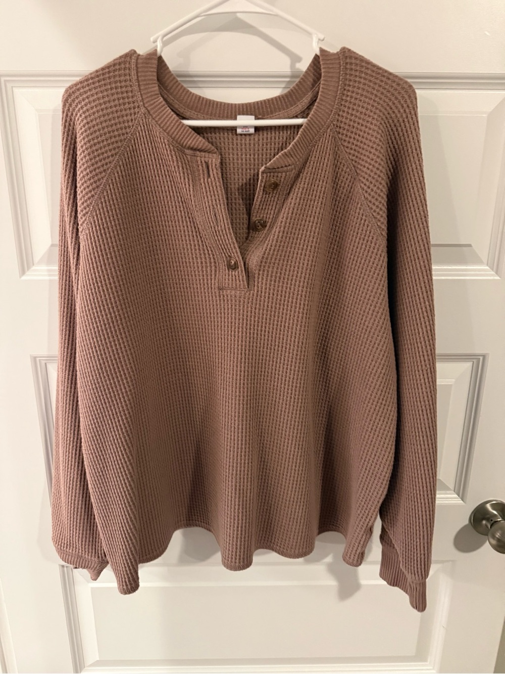Old Navy Mauve Waffle Henley Pullover